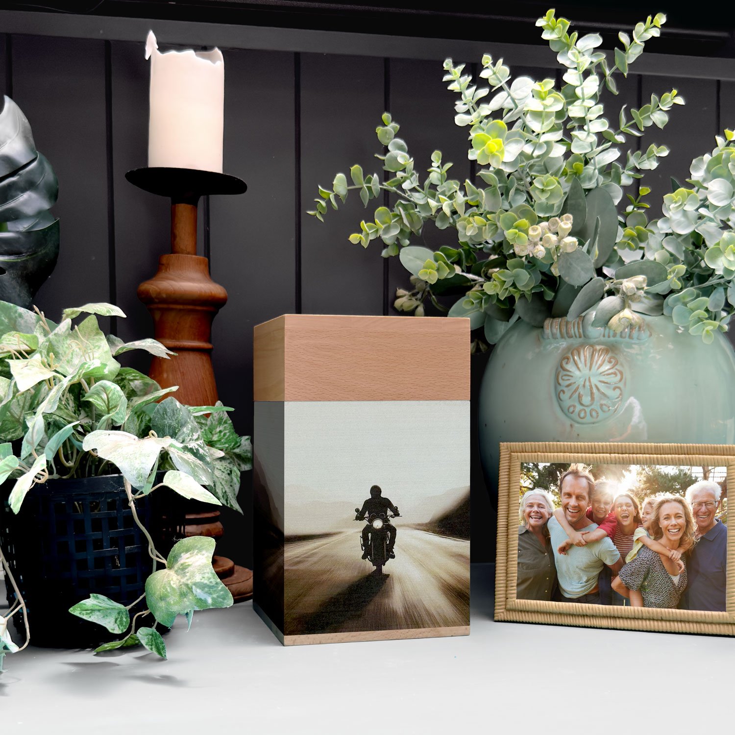 cremation urn for human ashes adult keepsake large wooden funeral burial men women male female man memorial urns erns earns container box travel
